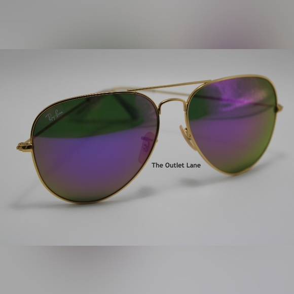 Model Display Ray-Ban Aviator Purple Mirror RB3025 - Picture 6 of 16